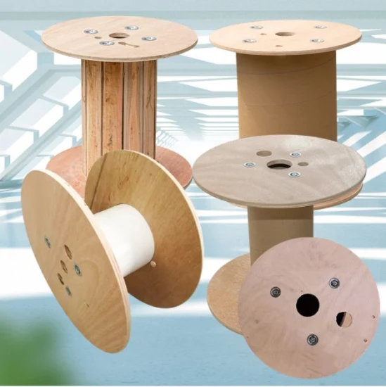 Roue en bois ronde de service d'OEM d'enrouleur de câble de qualité de tambour de câble