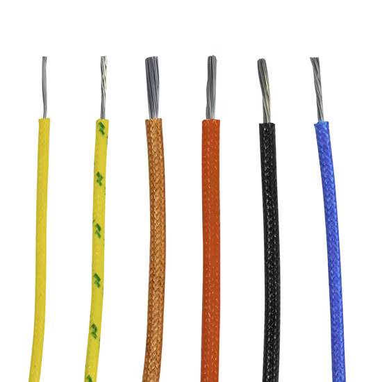 Fil électrique de chauffage tressé en fibre de verre et caoutchouc de silicone UL3231