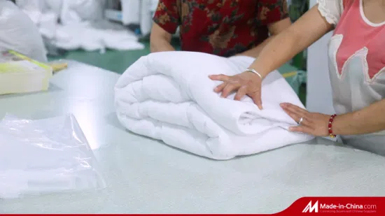 Ensembles de draps, taies d'oreiller et housses creuses siliconées 3D en fibre de Polyester hypoallergénique de haute qualité, couette blanche