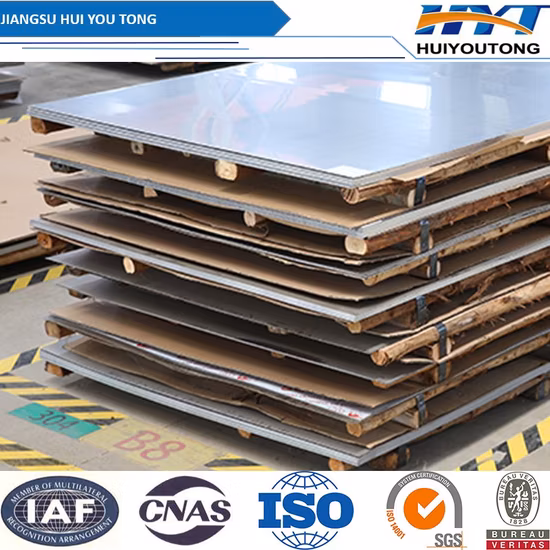 Tôle plate en acier inoxydable SS avec AISI ASTM 201 202 304 304L 316 316L 309 310 410 420 430 904L No. 4 2b 8K Ba Hl Miroir 0,8 mm 4*8 Prix de fabrication métallique en Chine
